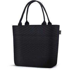 Insulated Lunch Bag for Women, Leakproof Thermal Cooler Tote, 10L Black